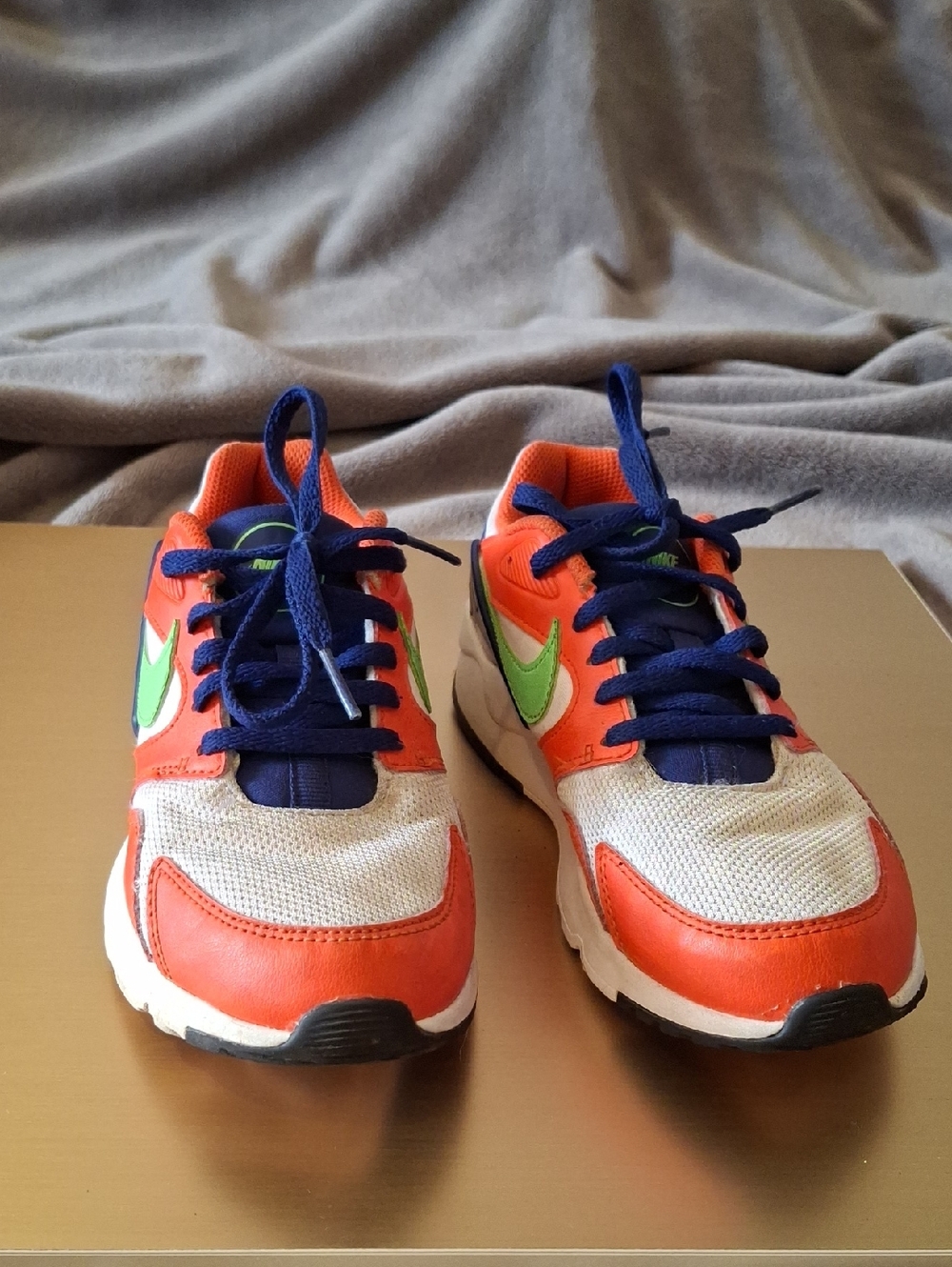 Kids Athletic Nike Sneakers in Orange, Blue & Green - Lightweight Comfort